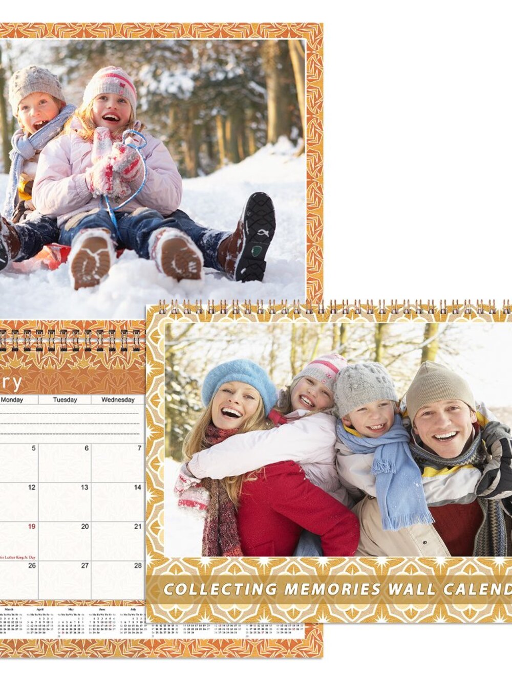 Personalized Custom 2027 Wall Calendar Spiral-bound - 12 Months. 11 x 8in. #09